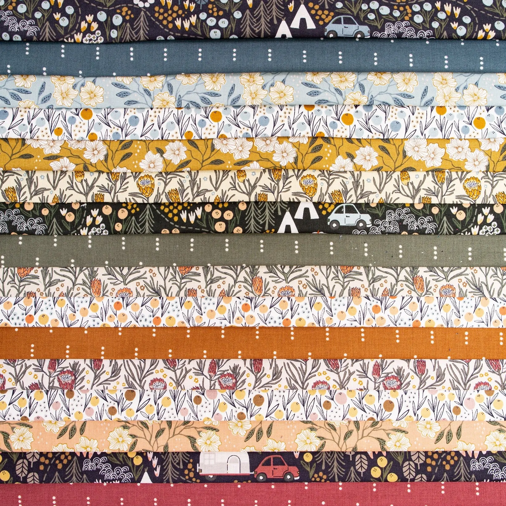 1/2 Yard - Get Out And Explore - Wild Vines - Dandelion Fabric - MT101-DA3