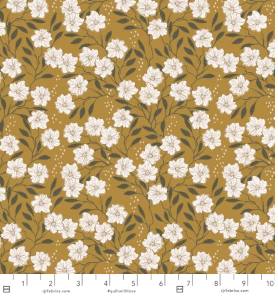 1/2 Yard - Get Out And Explore - Wild Vines - Dandelion Fabric - MT101-DA3
