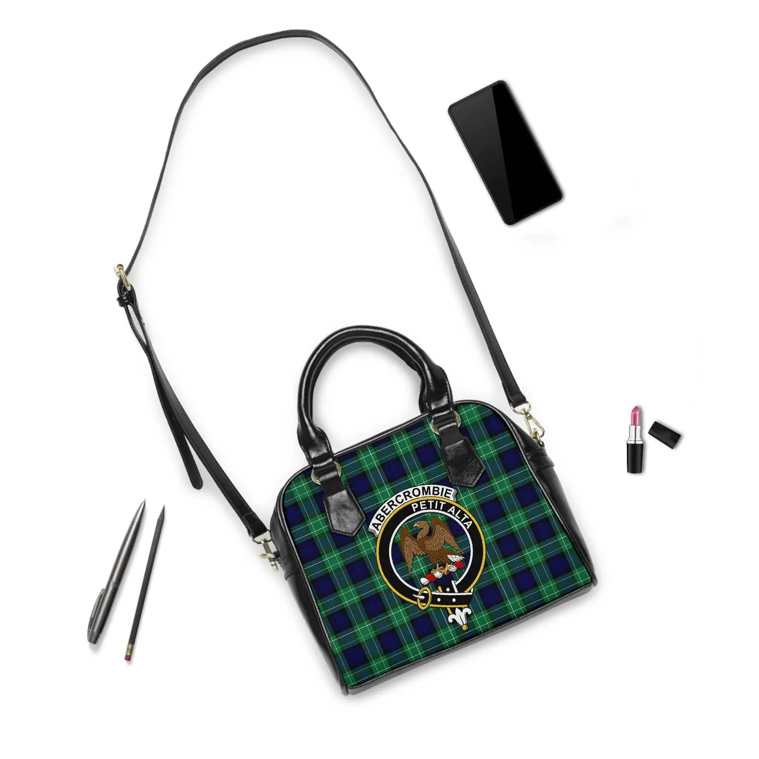 Abercrombie Tartan Shoulder Handbags with Family Crest