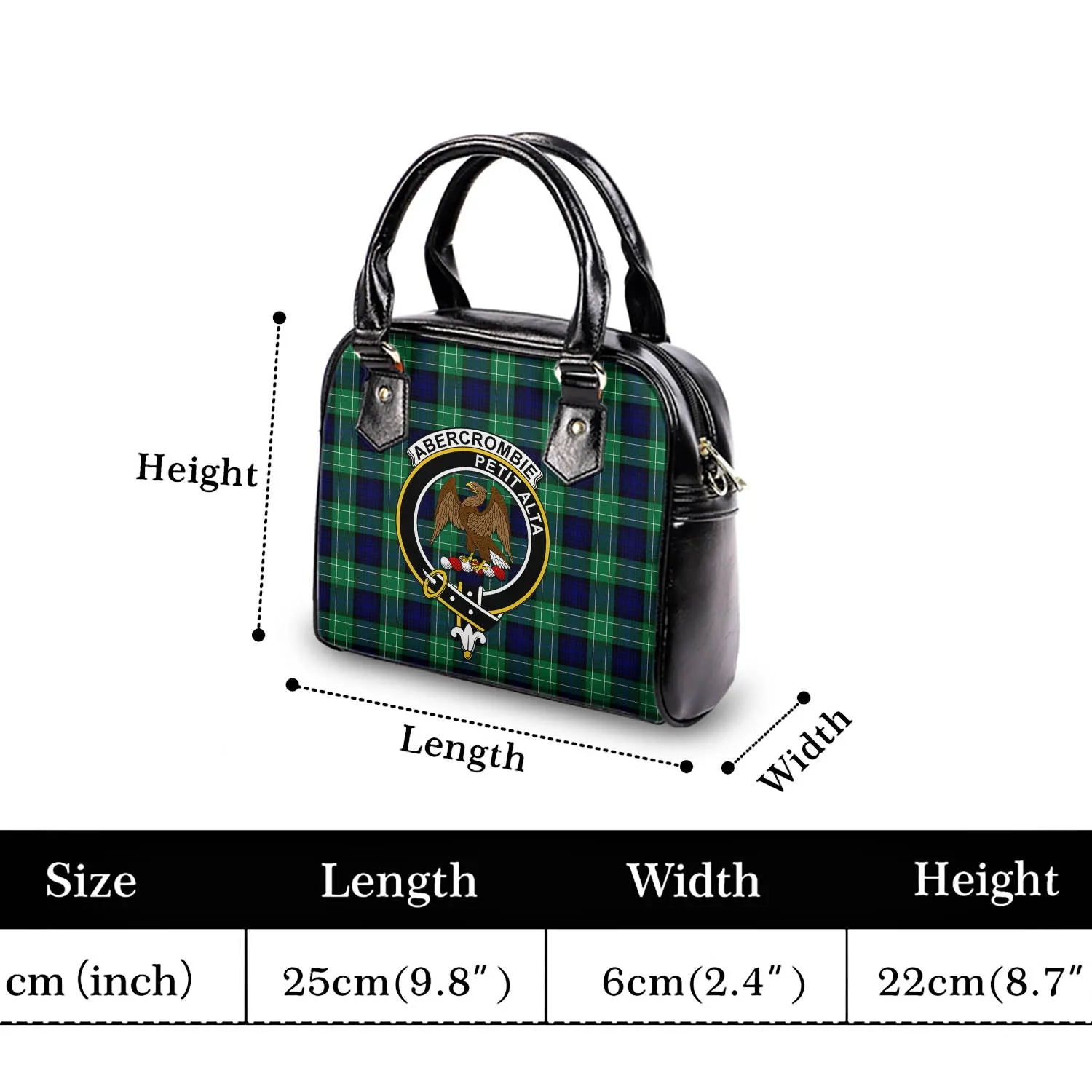 Abercrombie Tartan Shoulder Handbags with Family Crest