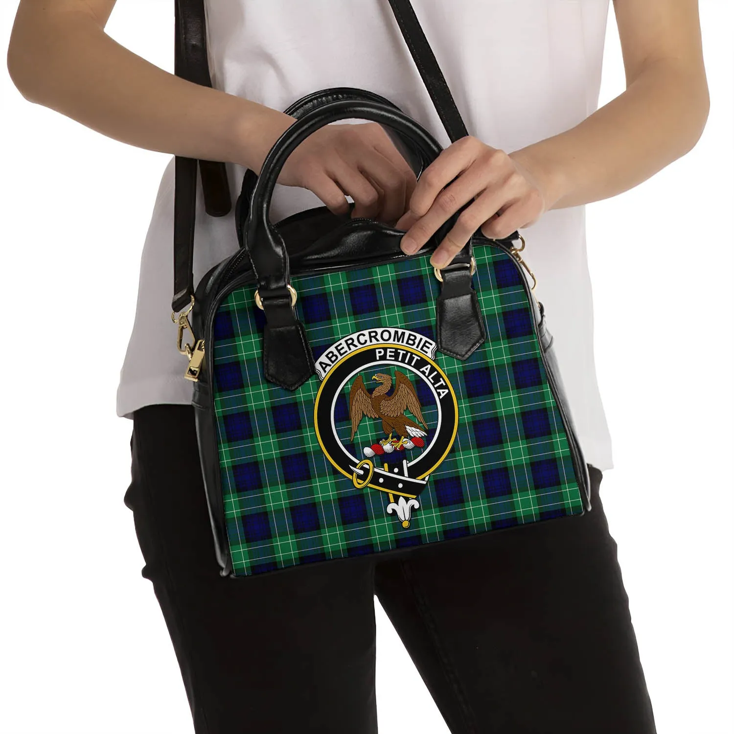 Abercrombie Tartan Shoulder Handbags with Family Crest