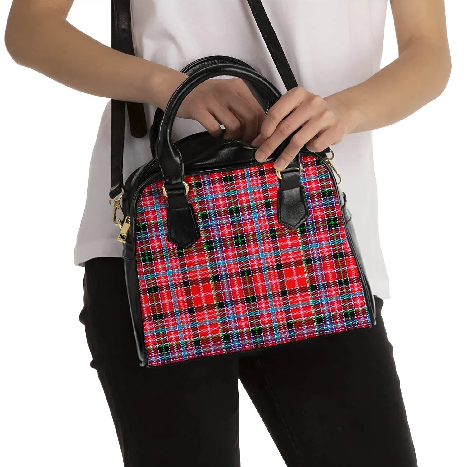 Aberdeen District Tartan Shoulder Handbags