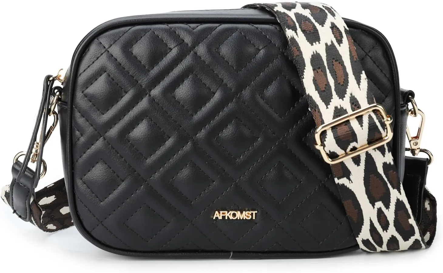 AFKOMST Woven Crossbody Bags for Women Small Summer Purse and Boho Handbags with Tassels,Vegen Leather