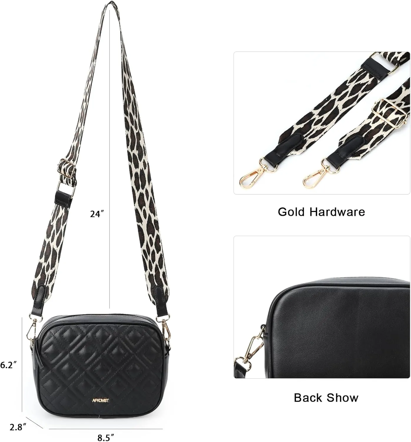 AFKOMST Woven Crossbody Bags for Women Small Summer Purse and Boho Handbags with Tassels,Vegen Leather
