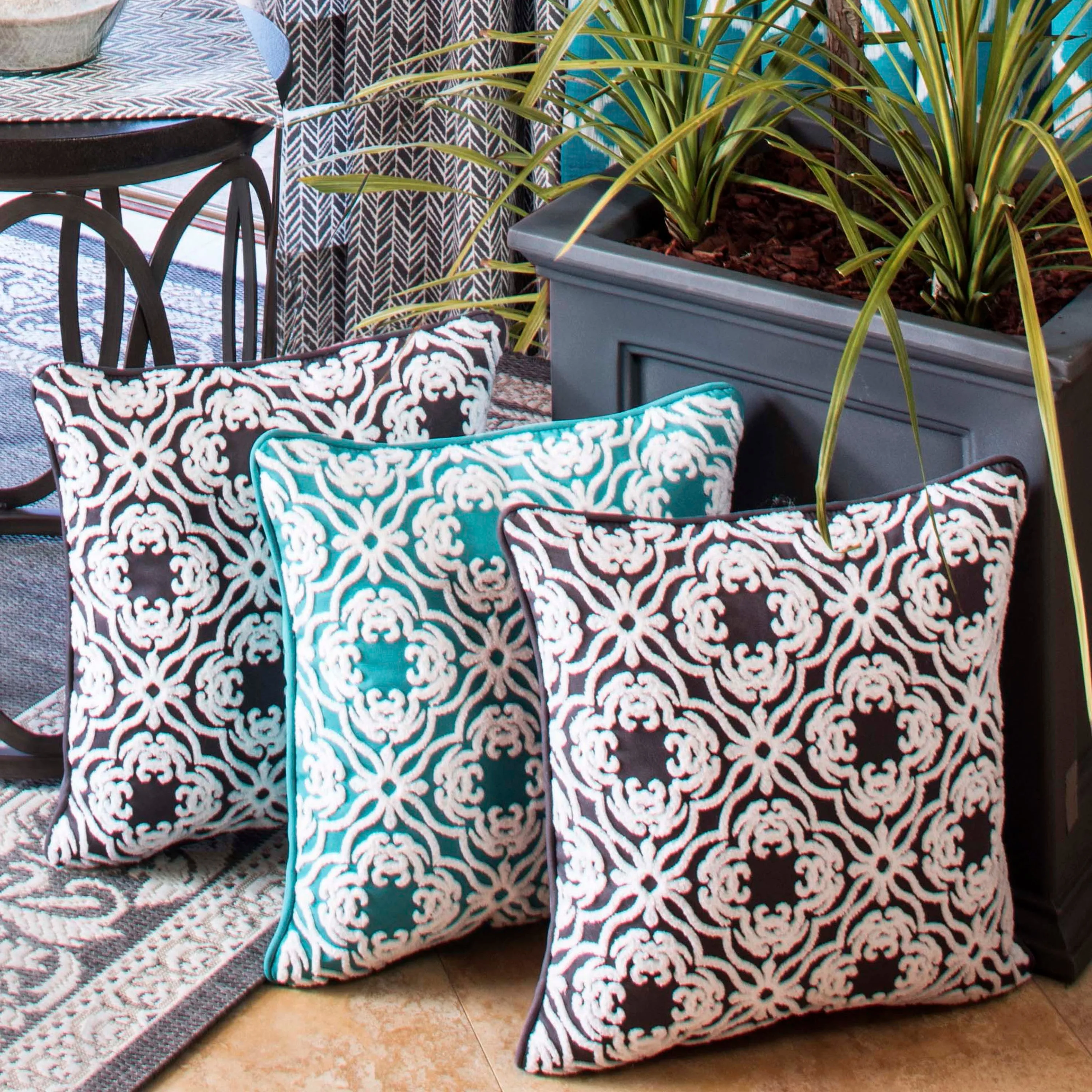 Allee Gray 18-Inch Throw Pillow