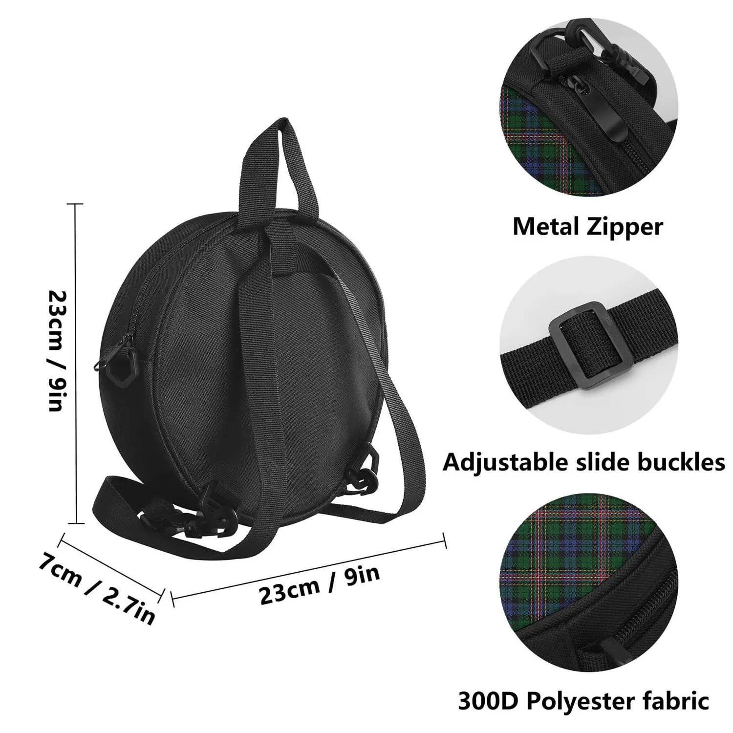 Allison Tartan Round Satchel Bags