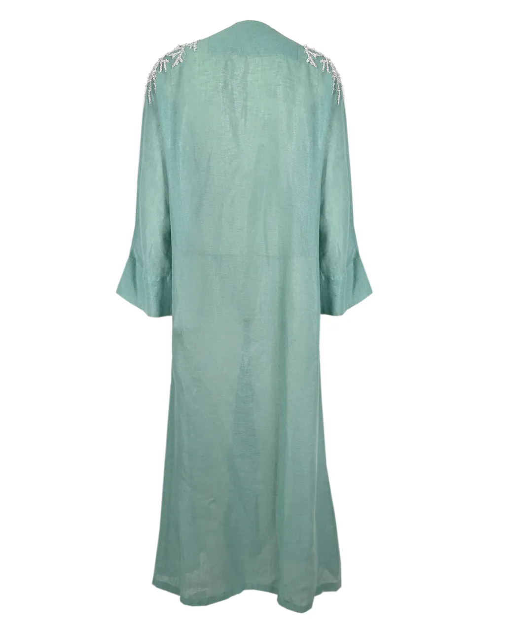 Aqua Pearly Corals Abaya