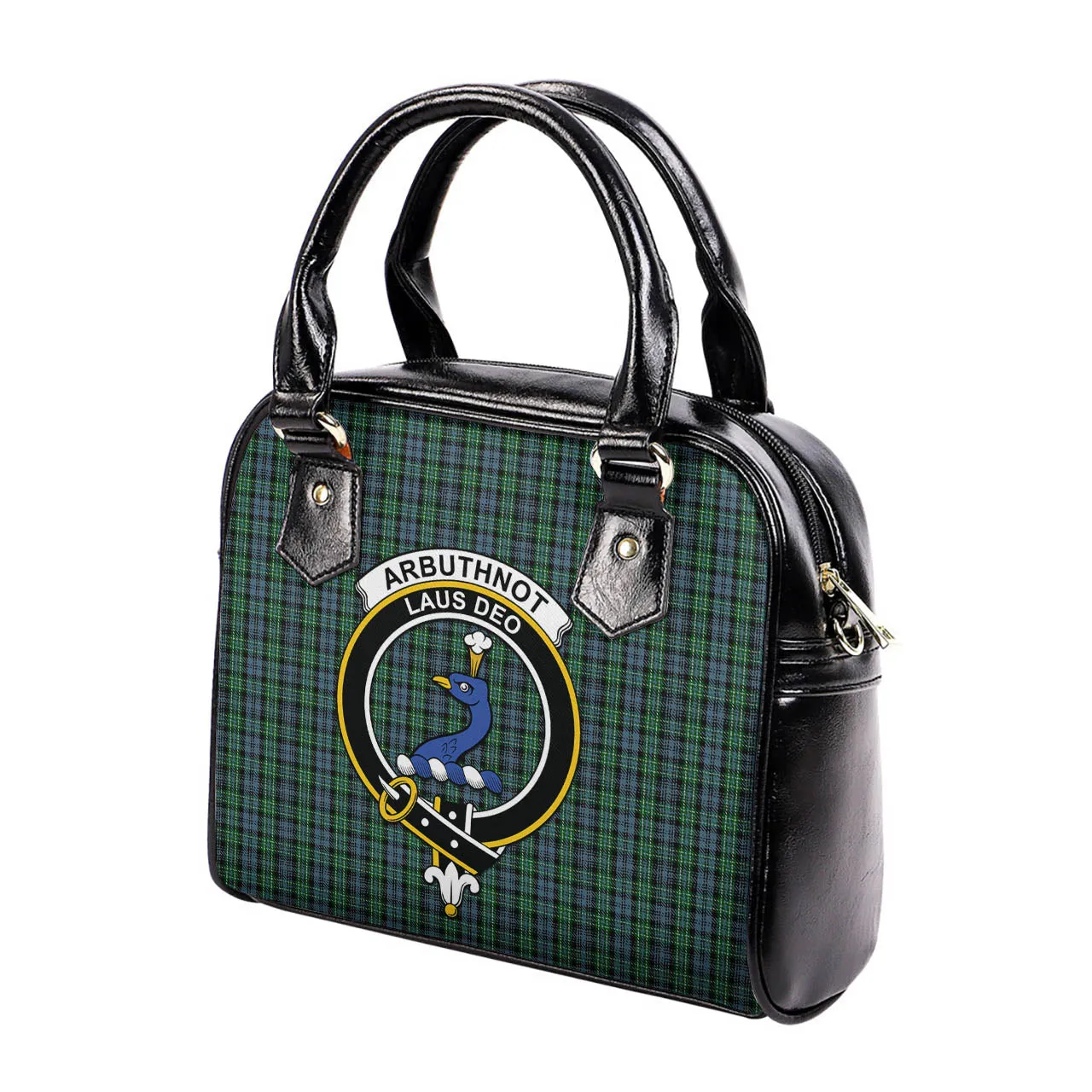 Arbuthnot Tartan Shoulder Handbags with Family Crest