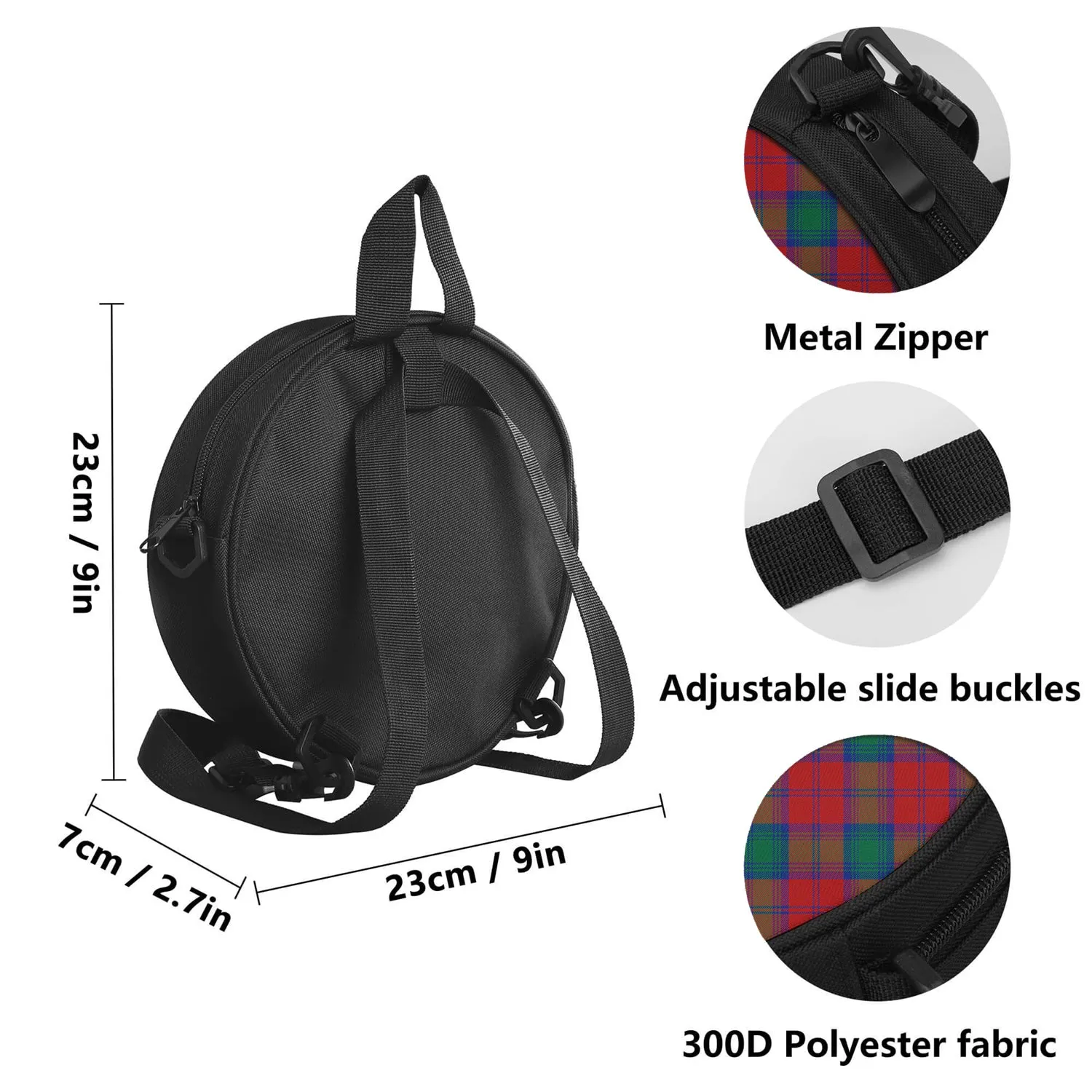 Auchinleck (Affleck) Tartan Round Satchel Bags