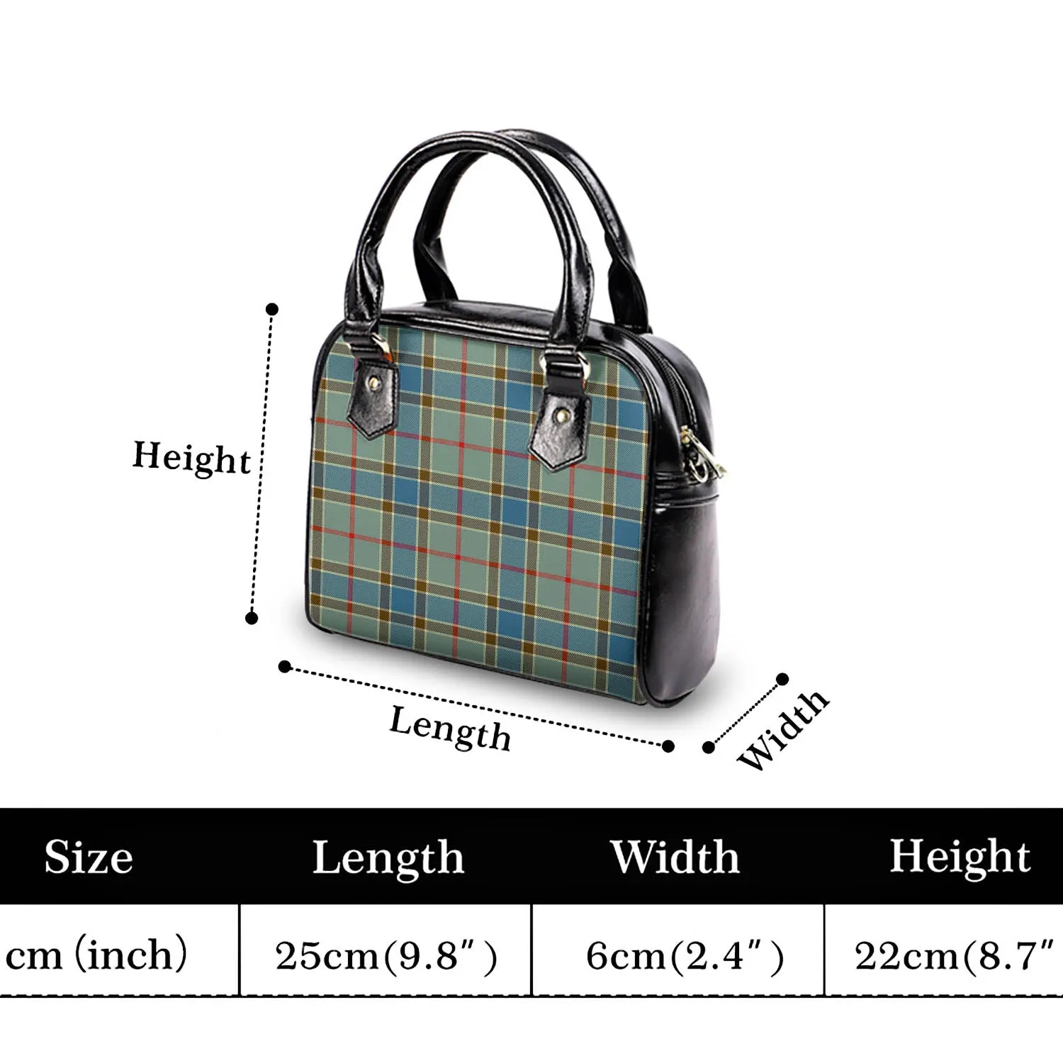 Balfour Blue Tartan Shoulder Handbags