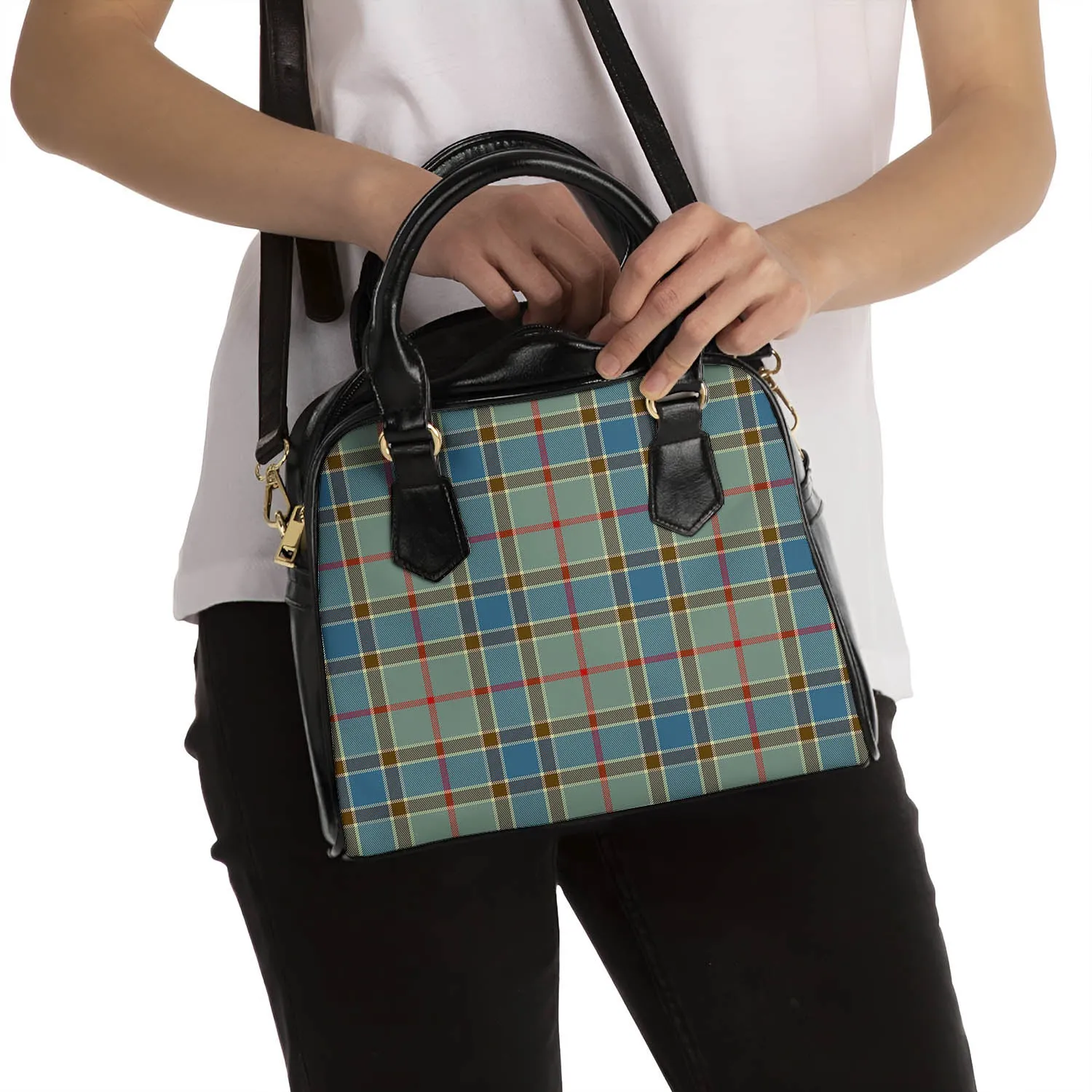 Balfour Blue Tartan Shoulder Handbags