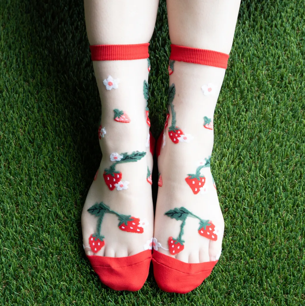 Berry Cute Sheer Socks