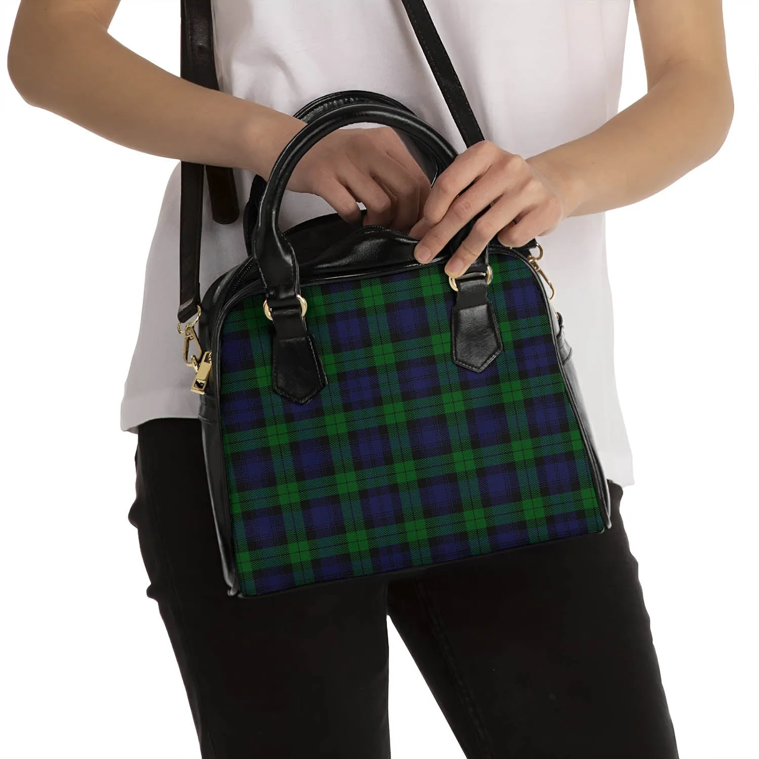 Black Watch Tartan Shoulder Handbags