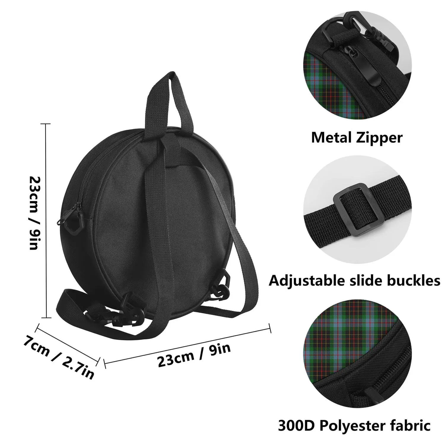 Brodie Hunting Tartan Round Satchel Bags