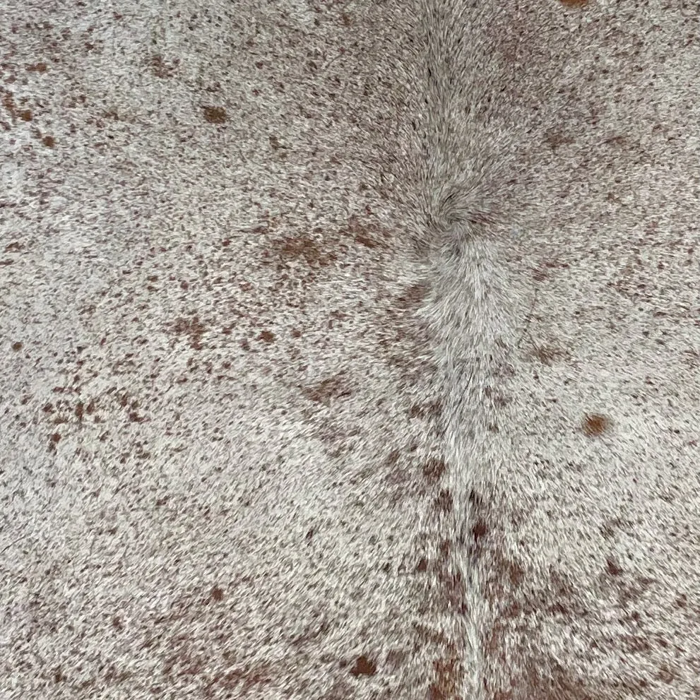 Brown and White Speckled Brazilian Cowhide - 6'11" x 6'6" (BRSP2511)