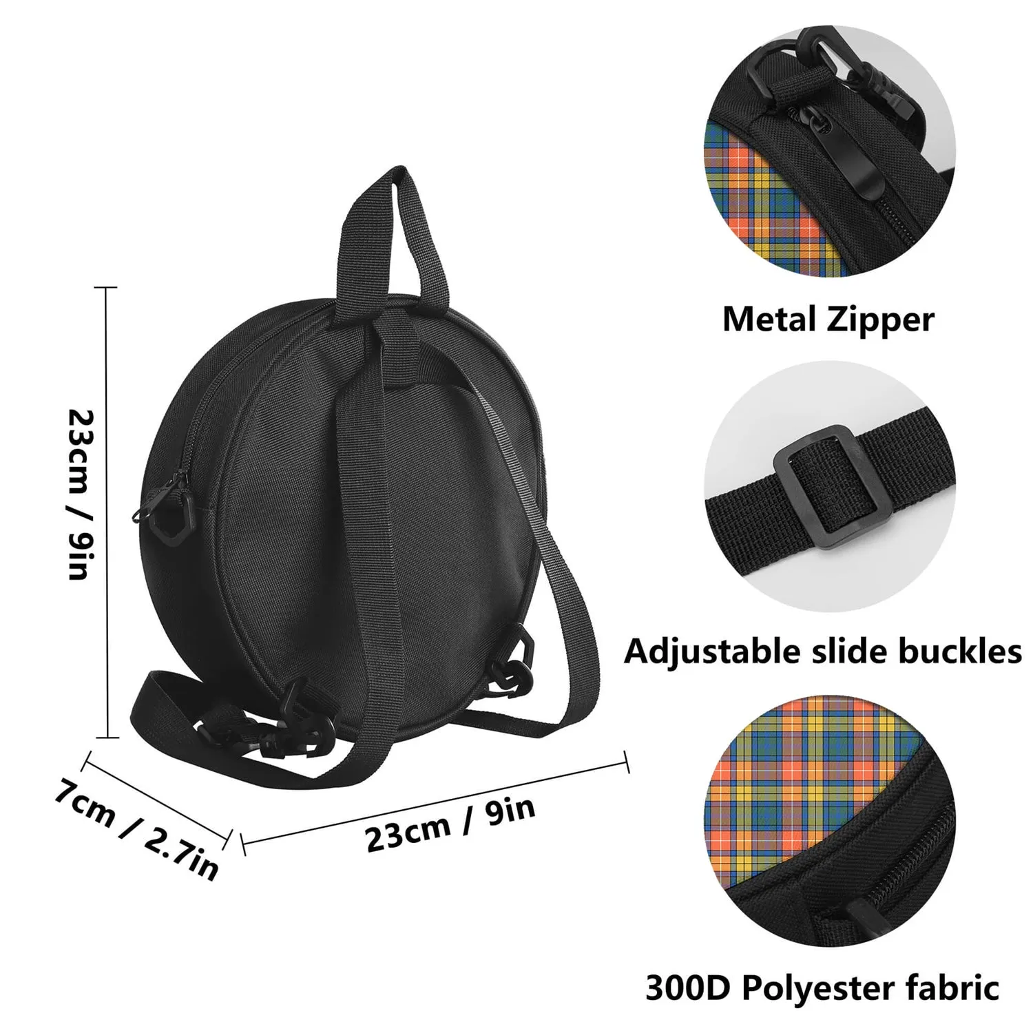 Buchanan Ancient Tartan Round Satchel Bags