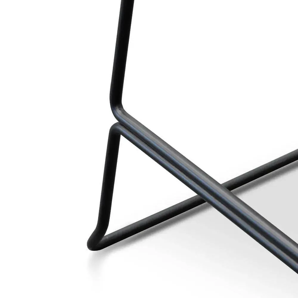 Calibre Black Timber Seat Bar Stool - Black Frame