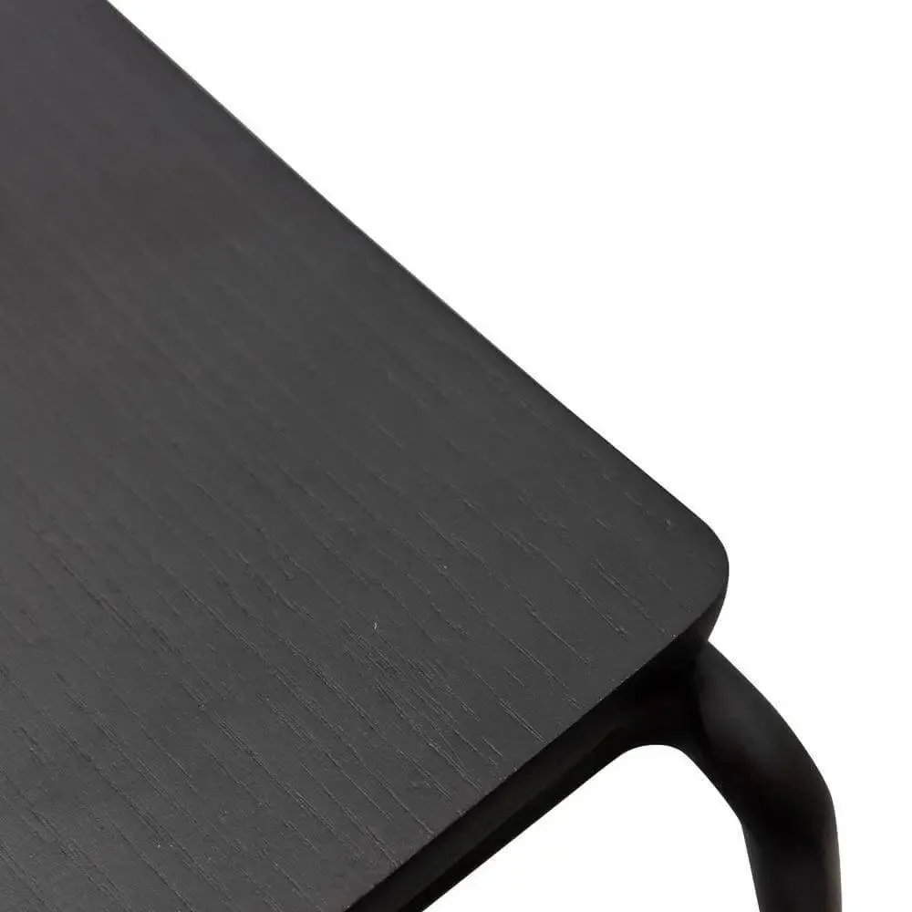 Calibre Black Timber Seat Bar Stool - Black Frame