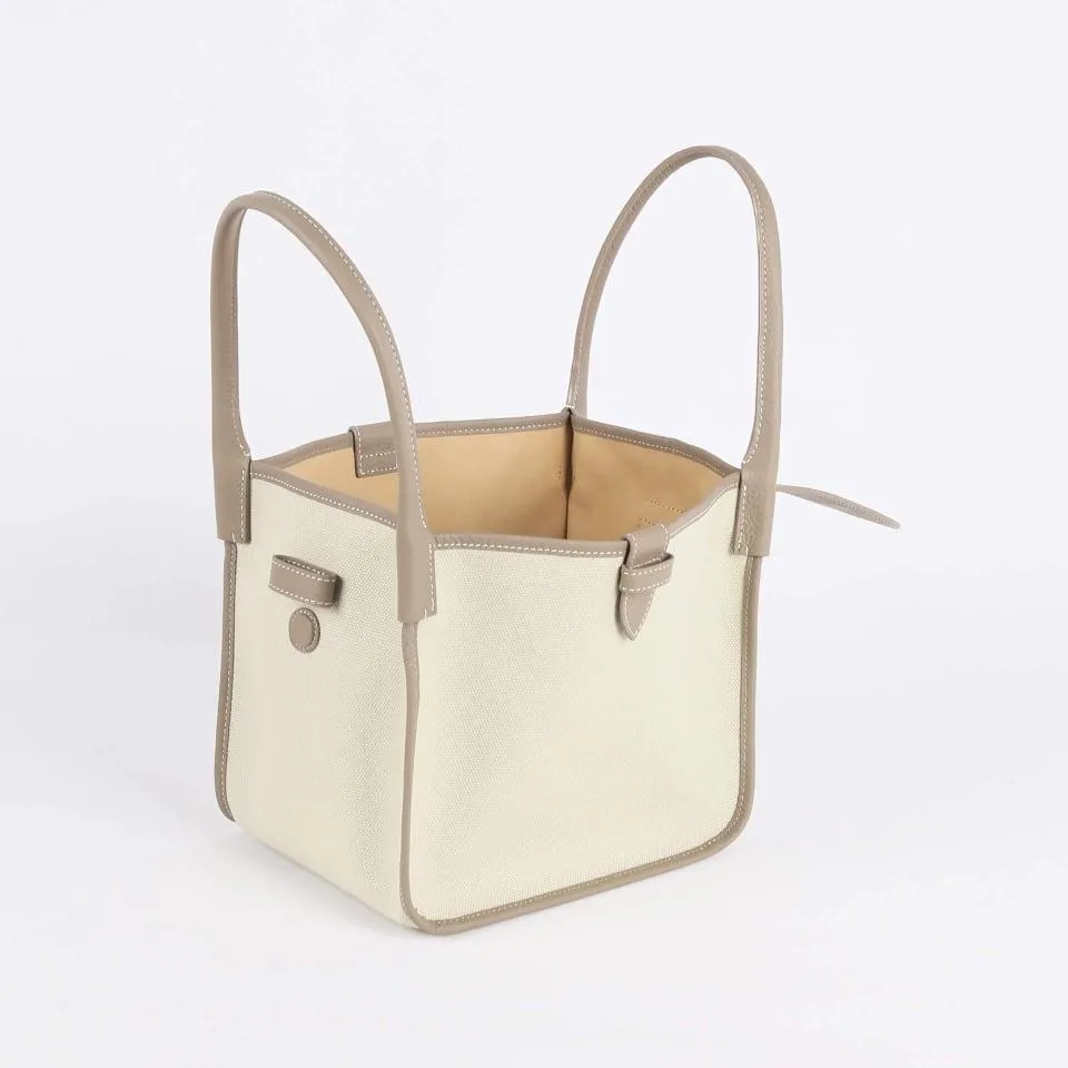 Classic Large Gray Two-handed Canvas Square Swing Bag - Wings Bag | ShoulderBag | Handbag