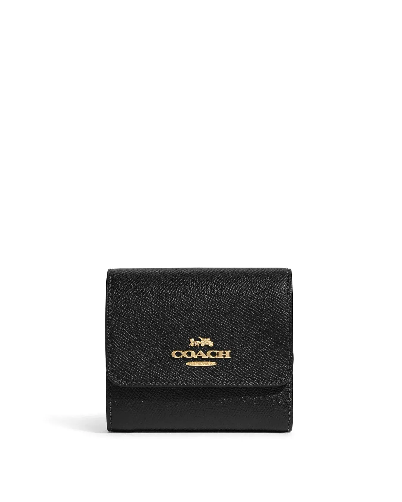 Coach Women's Black Small Trifold Wallet