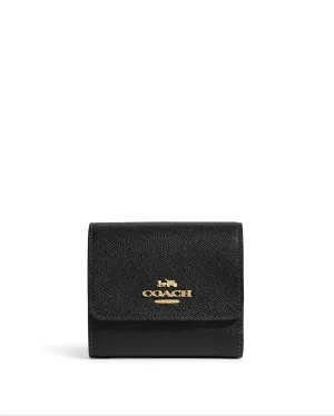 Coach Women's Black Small Trifold Wallet