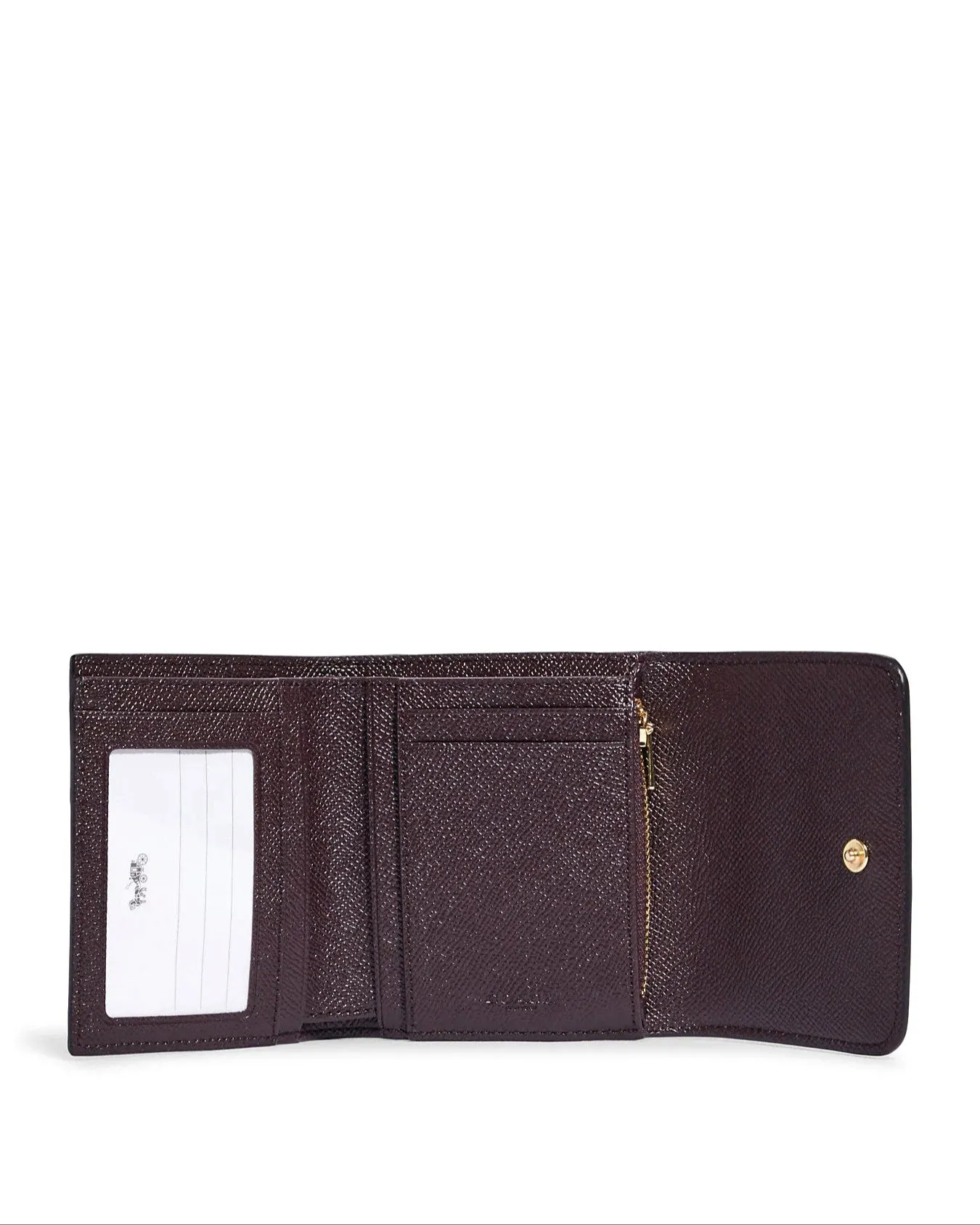 Coach Women's Black Small Trifold Wallet