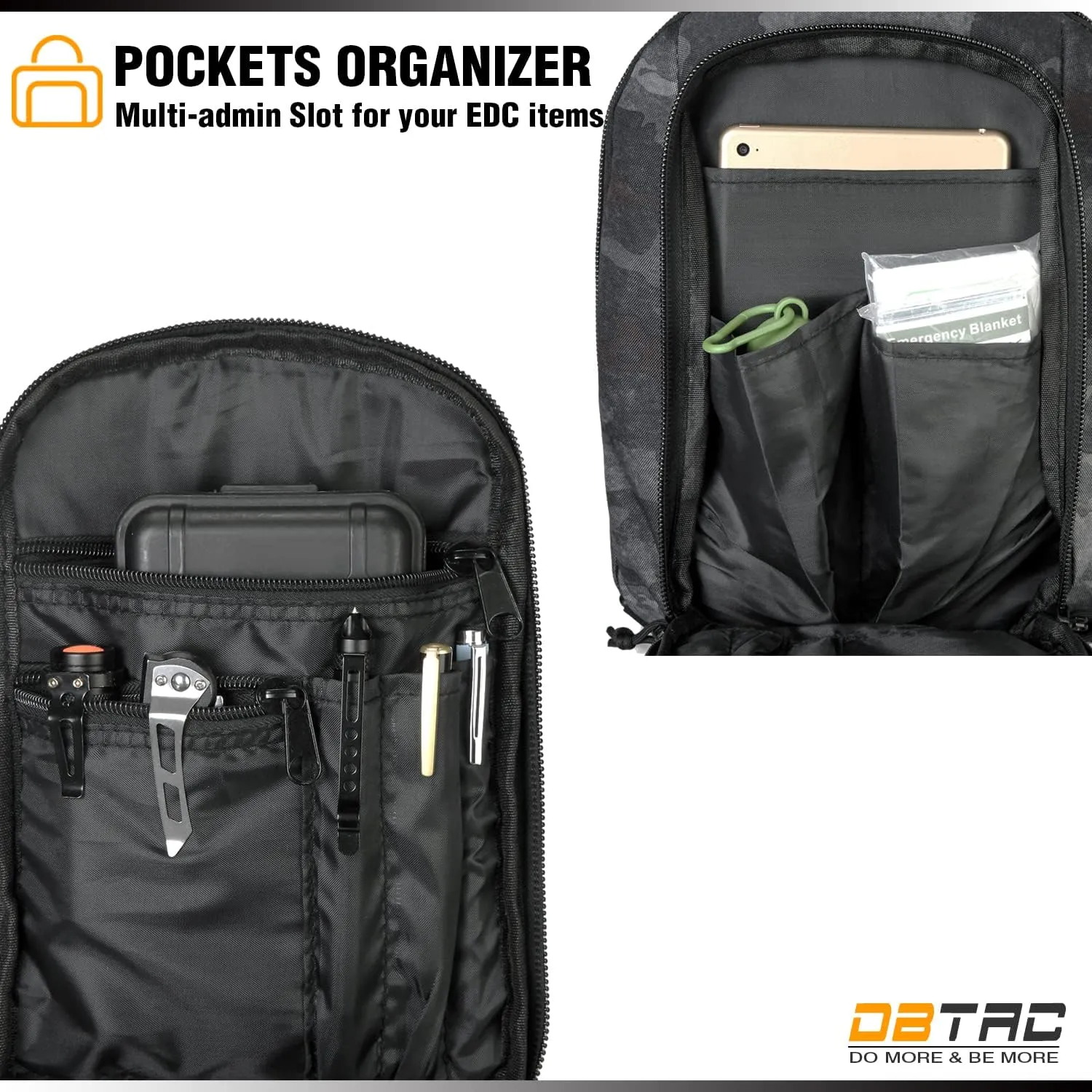 DBTAC Tactical Sling Bag | 8L Military Shoulder Chest Pack for Full Size Concealed Carry, Range, Travel, Outdoor Sports