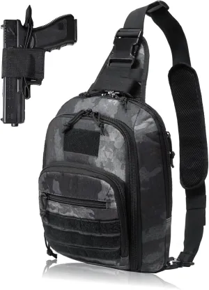 DBTAC Tactical Sling Bag | 8L Military Shoulder Chest Pack for Full Size Concealed Carry, Range, Travel, Outdoor Sports