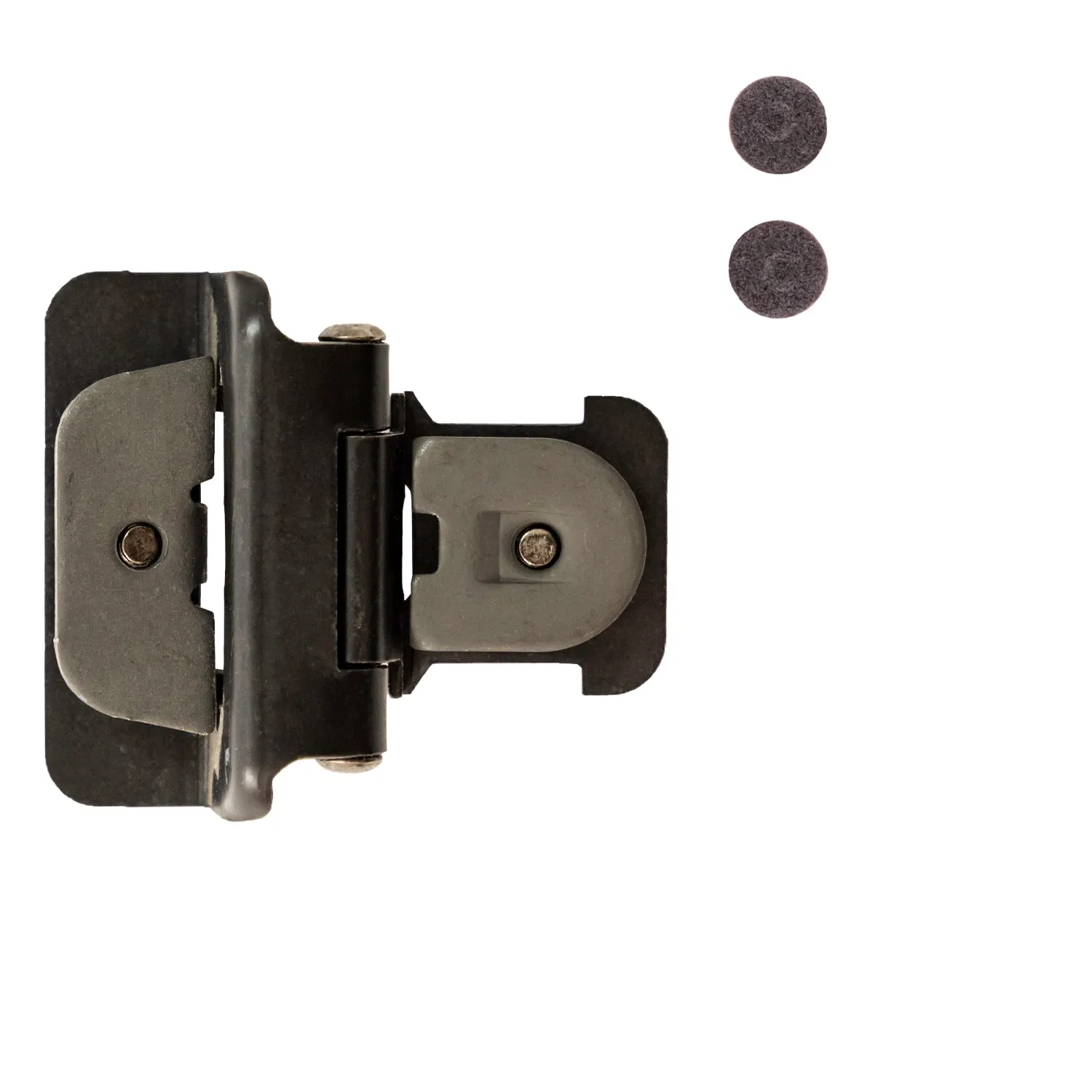 Double Demountable 1/2 Inch Overlay (2-Pack) Hinge