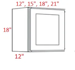 EB02-1218 Elegant Smokey Gray Assembled 12x18 Wall Cabinet