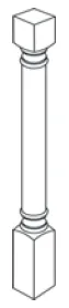 EB22-POST-P Elegant Dove Turnpost