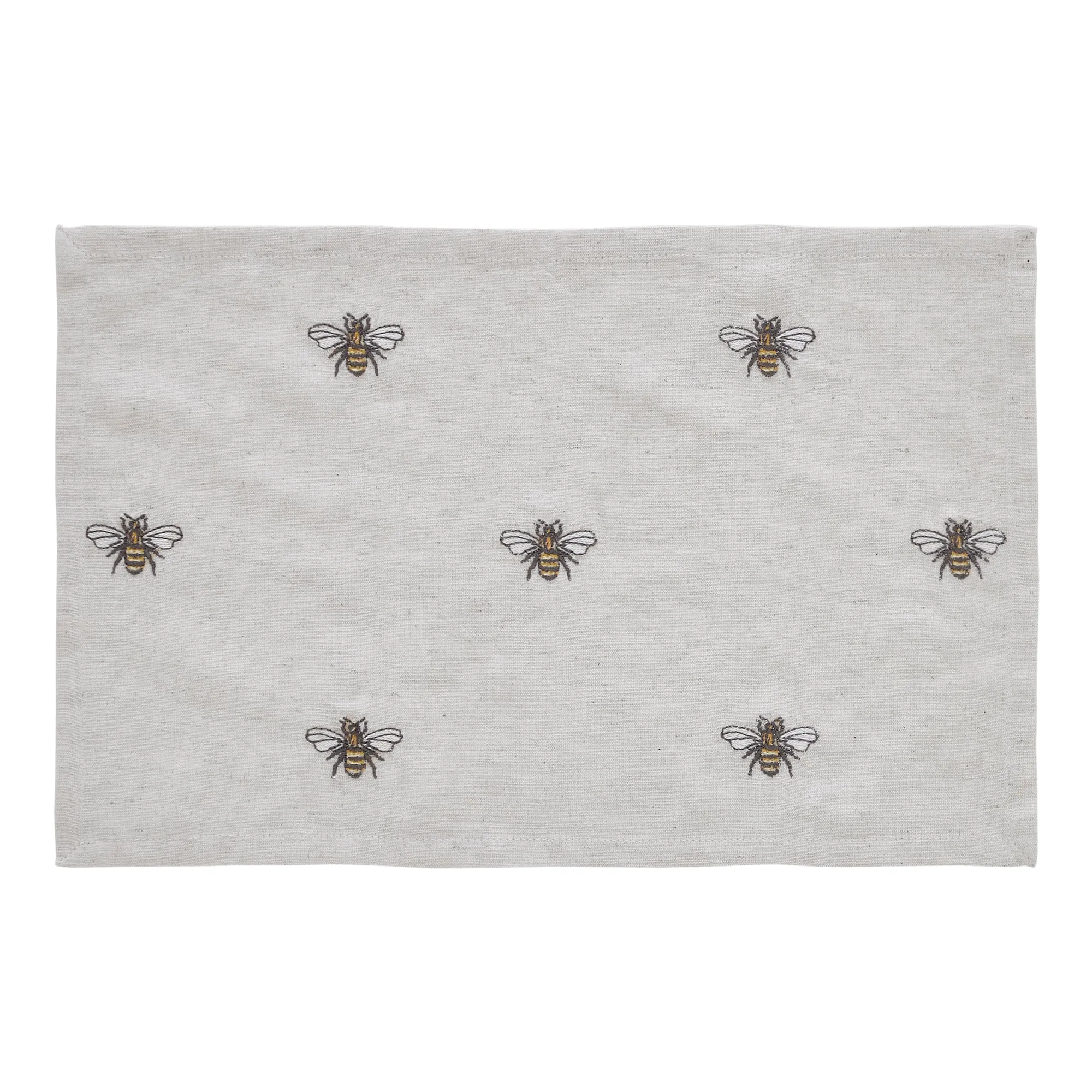 Embroidered Bee Placemat Set of 6 12x18