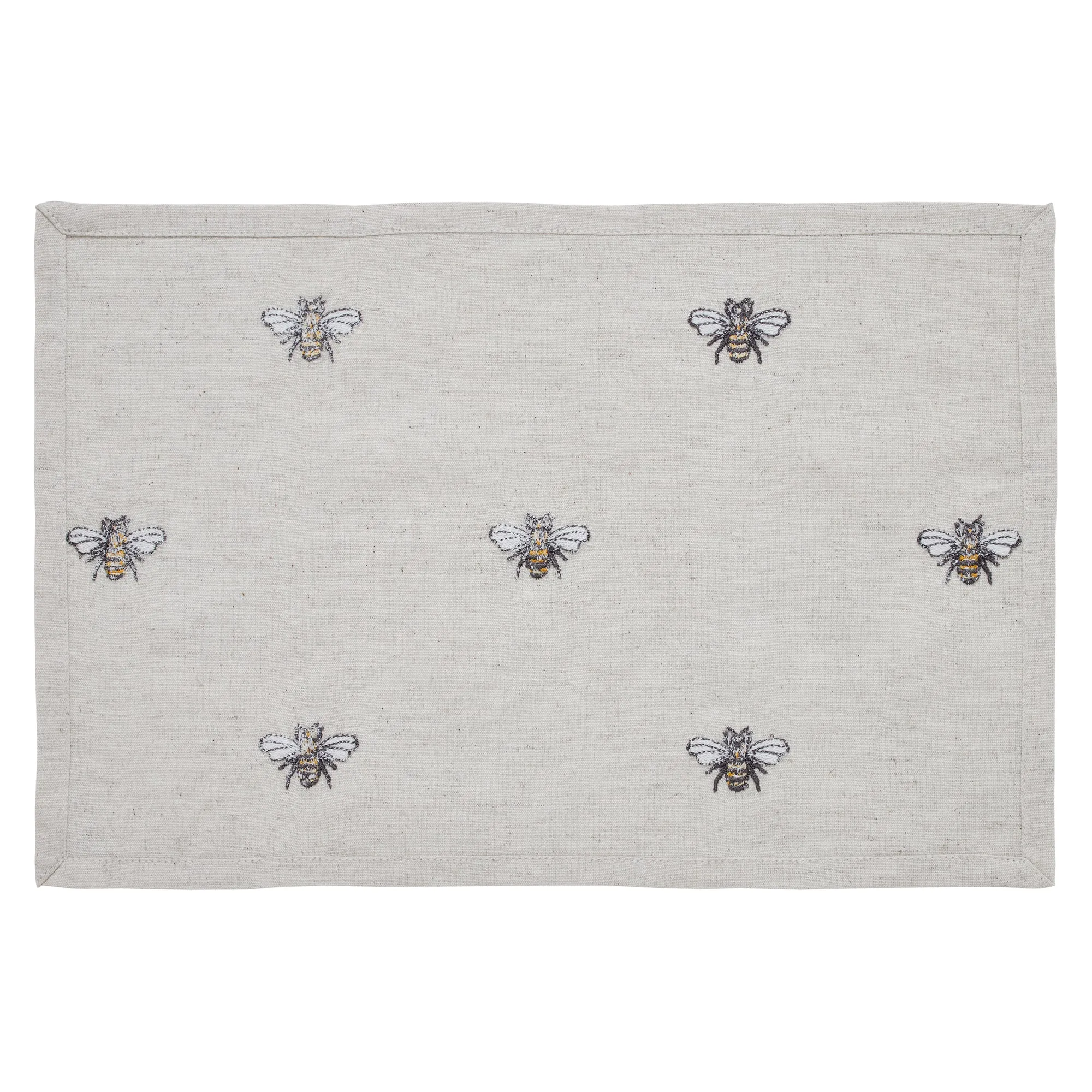 Embroidered Bee Placemat Set of 6 12x18