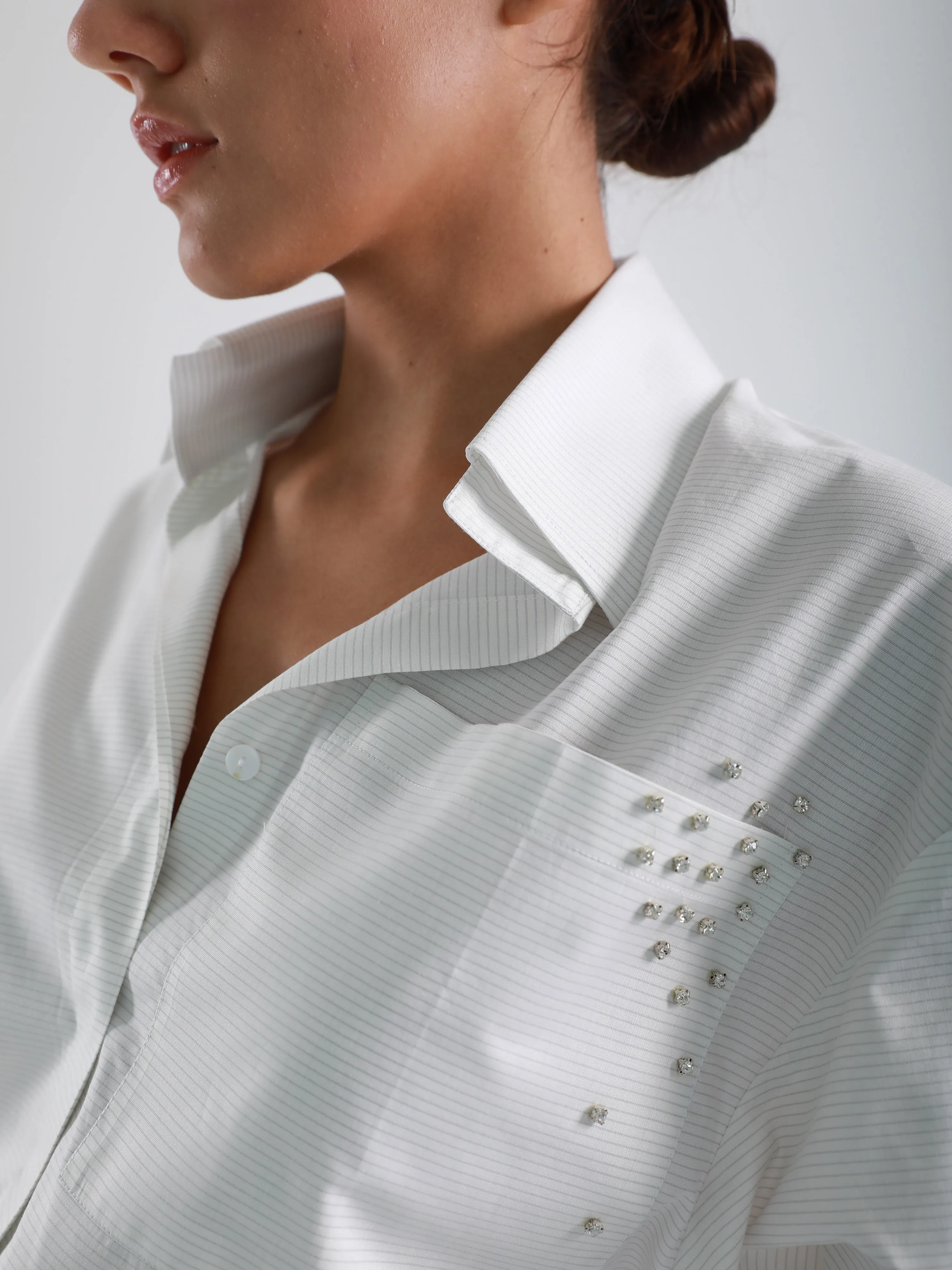 Flock Crystal Embellished Signature Shirt