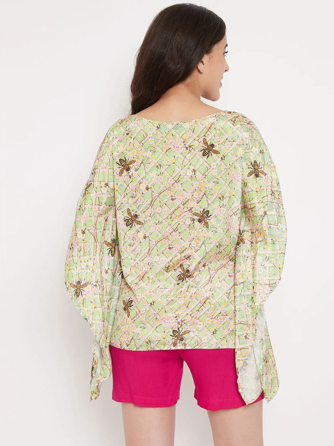 Garden Bee Kaftan Shrug Top (Final Sale)