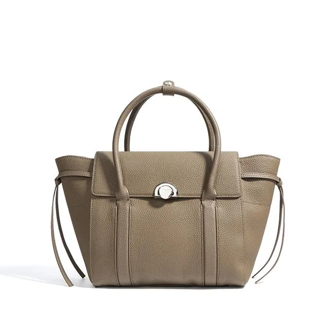 Gray Leather Tote Satchel Tote Bag Womens Leather Tote Handbags