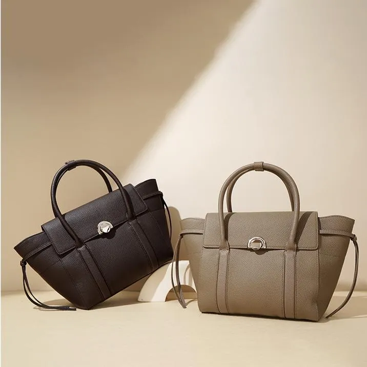 Gray Leather Tote Satchel Tote Bag Womens Leather Tote Handbags
