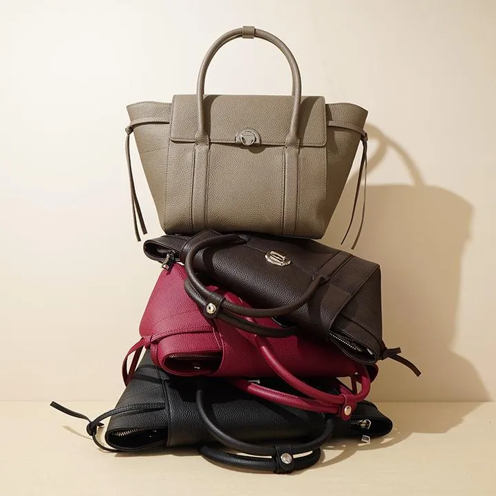 Gray Leather Tote Satchel Tote Bag Womens Leather Tote Handbags