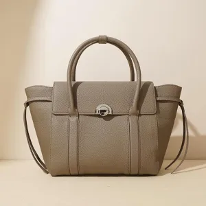 Gray Leather Tote Satchel Tote Bag Womens Leather Tote Handbags