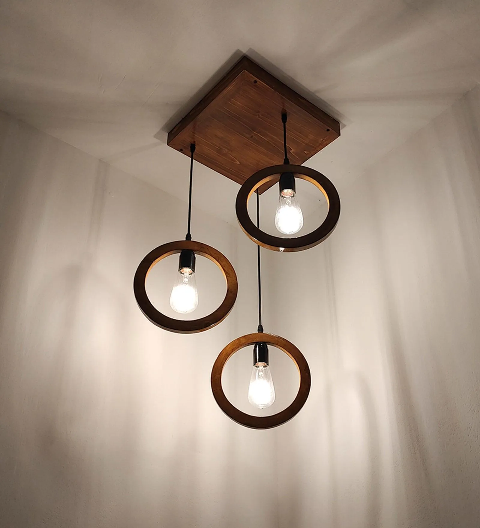 Halo Brown Cluster Hanging Light for Living Room | Wall Mounted Lamp