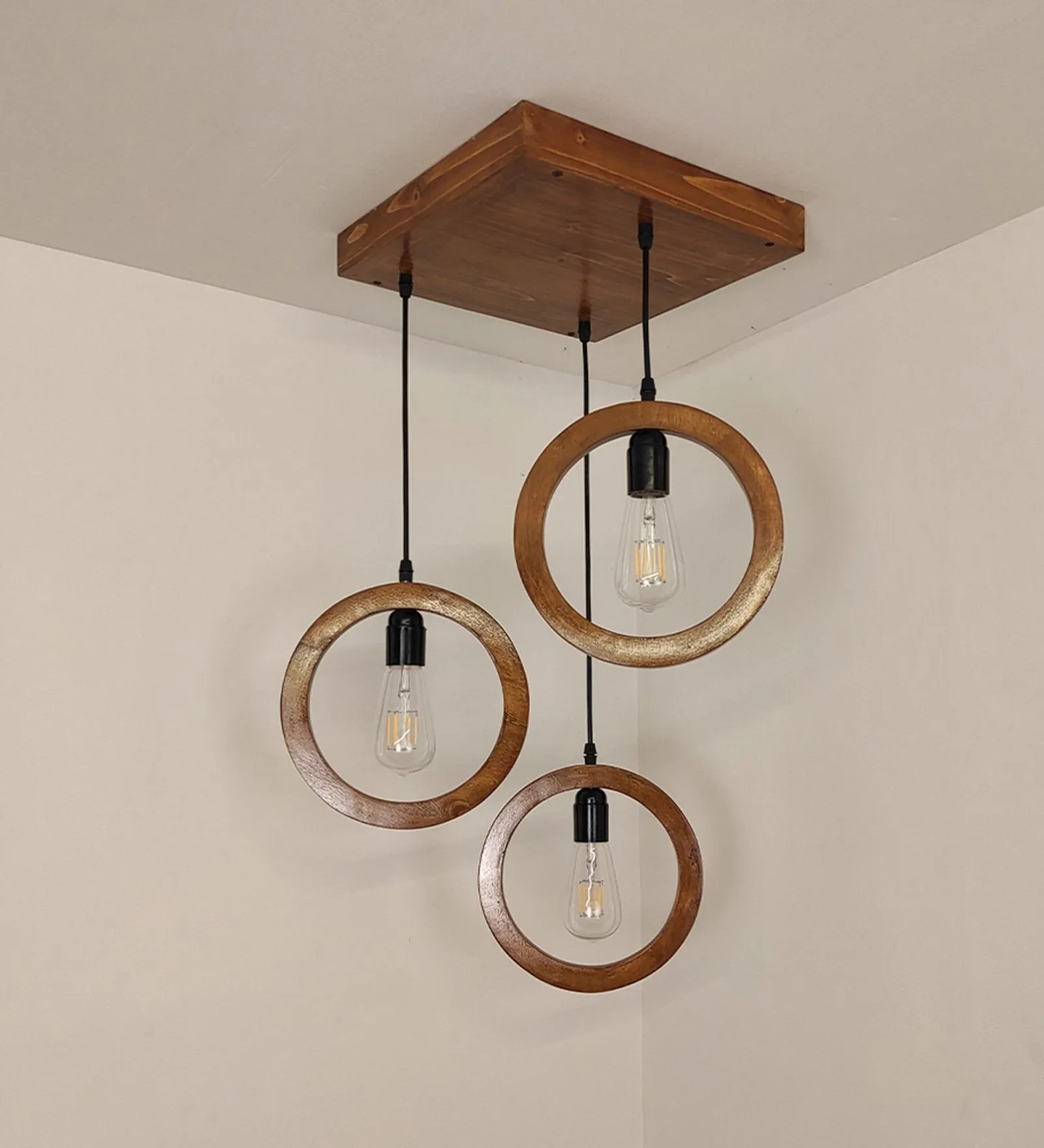 Halo Brown Cluster Hanging Light for Living Room | Wall Mounted Lamp