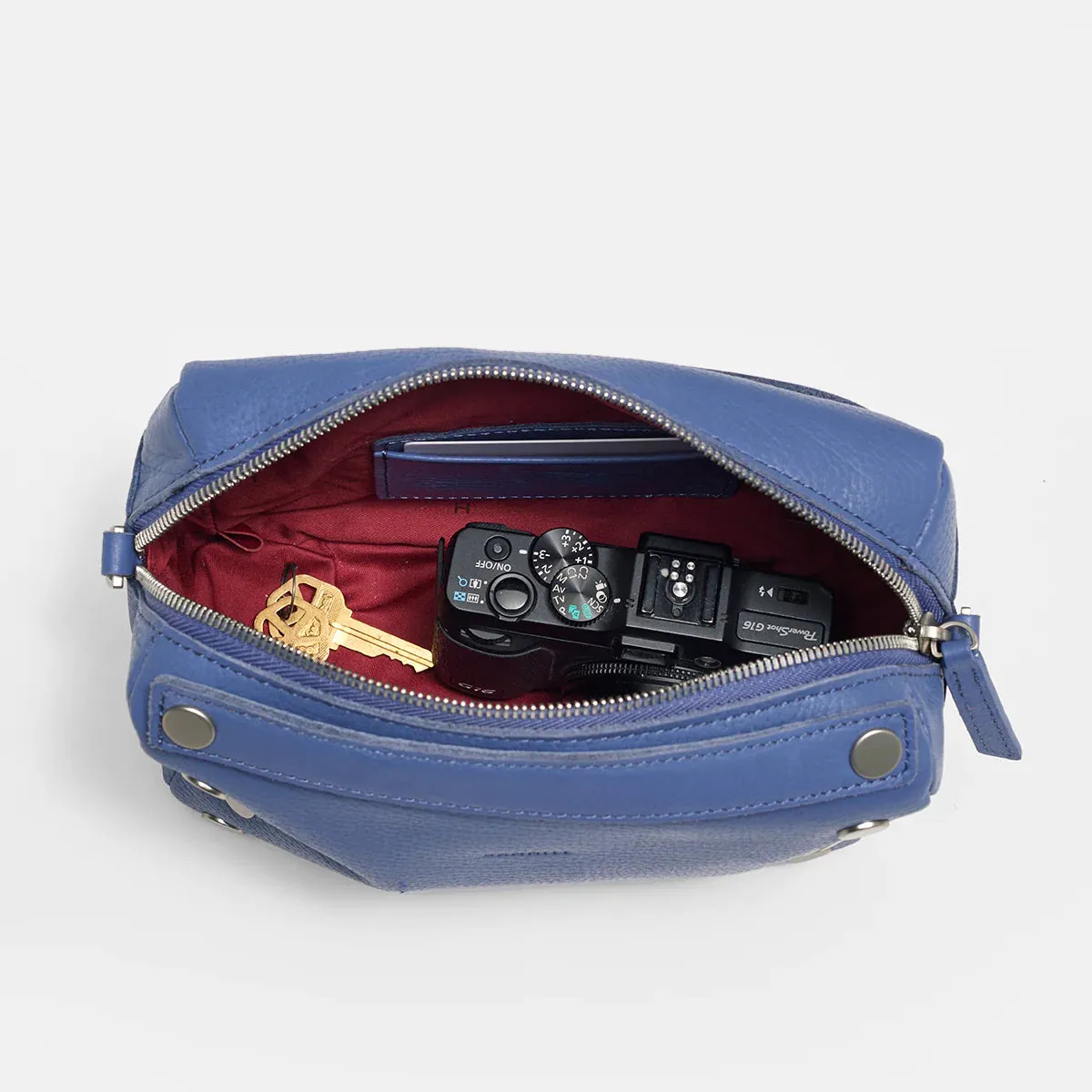 HAMMITT EVAN CROSSBODY Small in Bungalow Blue/Brushed Silver