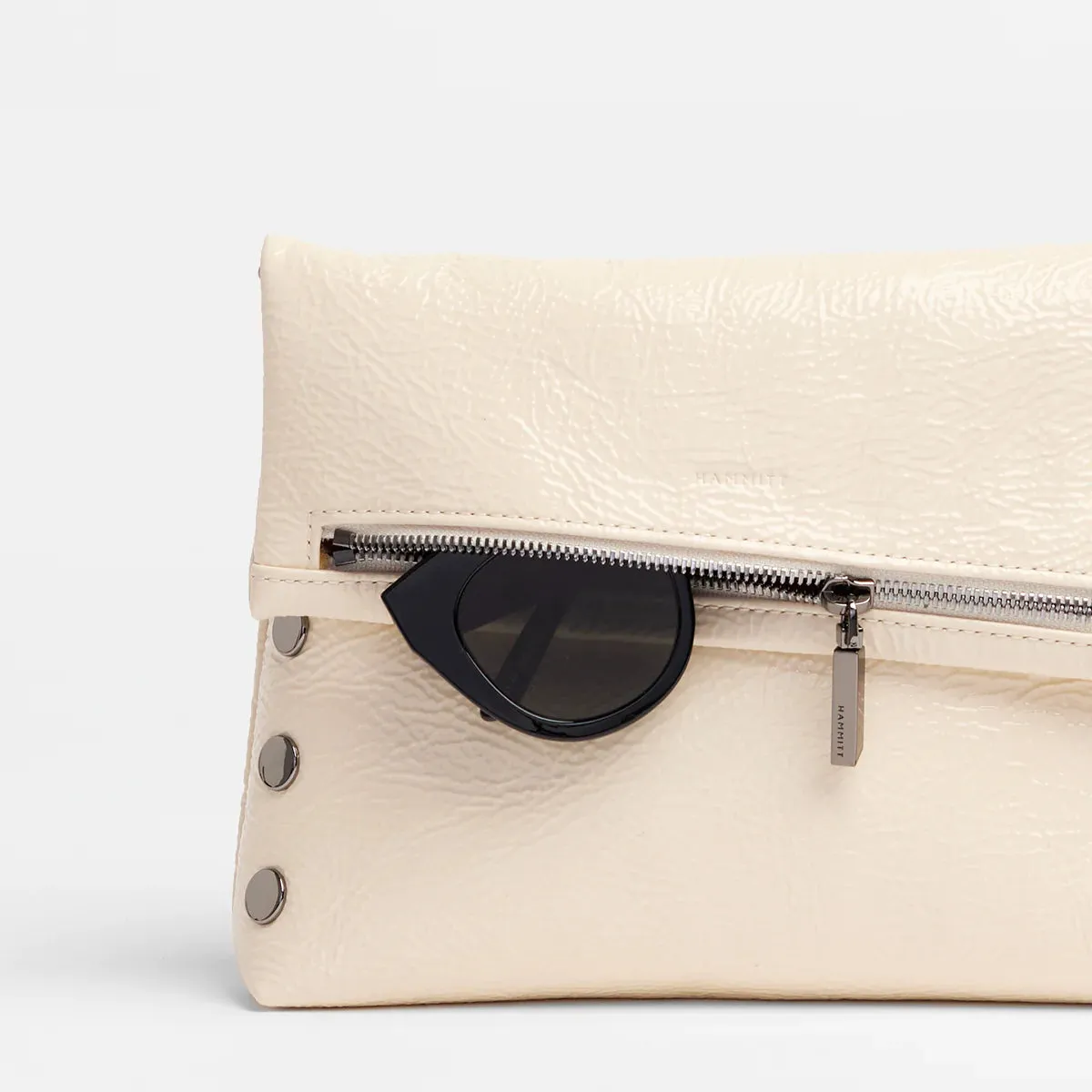 Hammitt VIP Medium Crossbody Clutch in Alabaster Glaze/Gunmetal