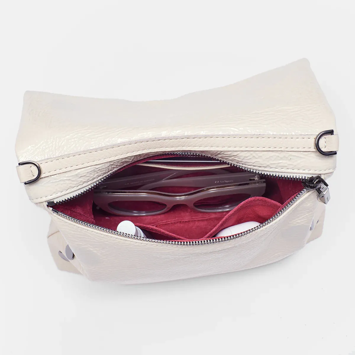 Hammitt VIP Medium Crossbody Clutch in Alabaster Glaze/Gunmetal