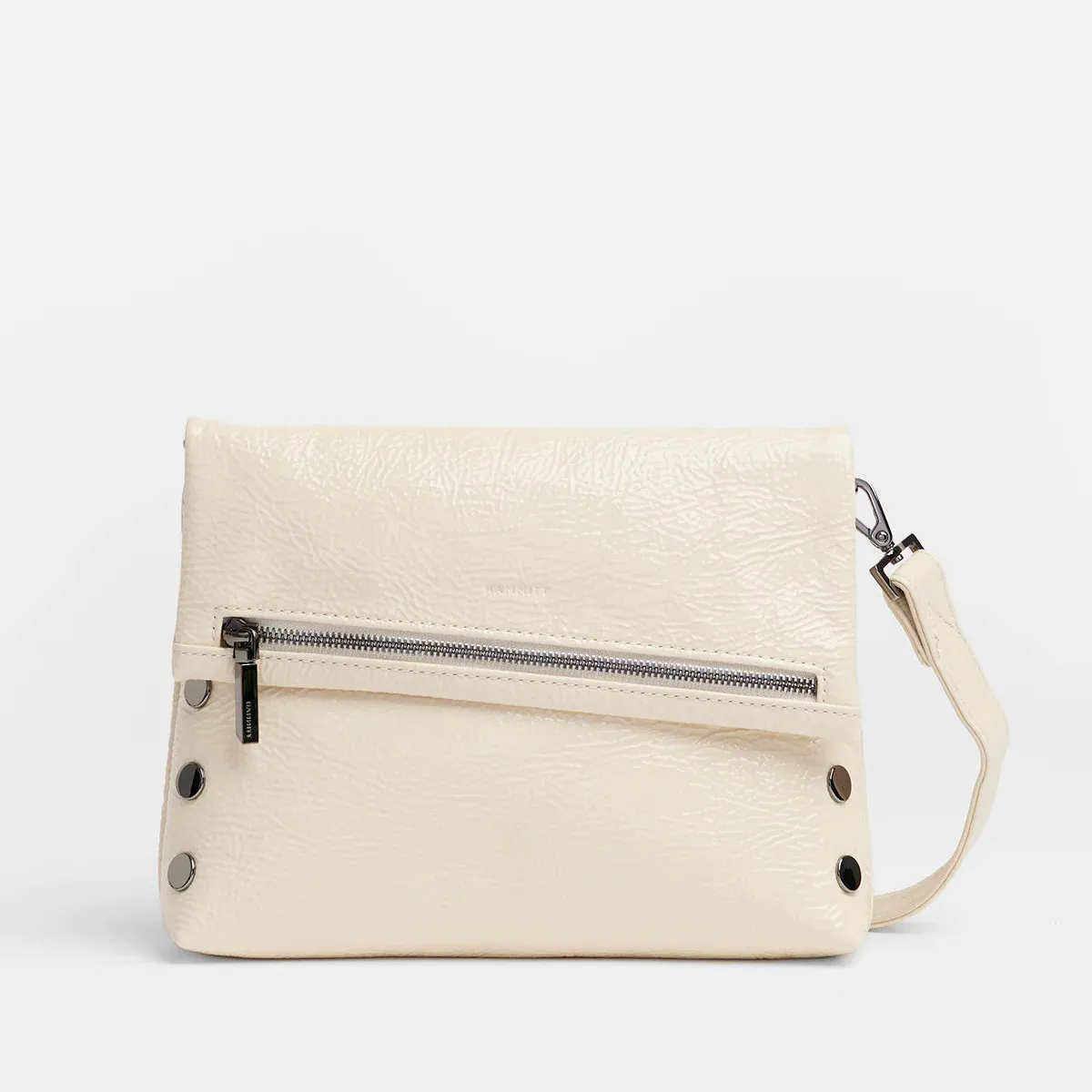 Hammitt VIP Medium Crossbody Clutch in Alabaster Glaze/Gunmetal