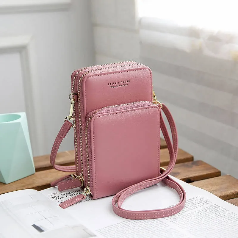 lady's cute chic large-capacity pure-color fashion stylish shoulder bag
