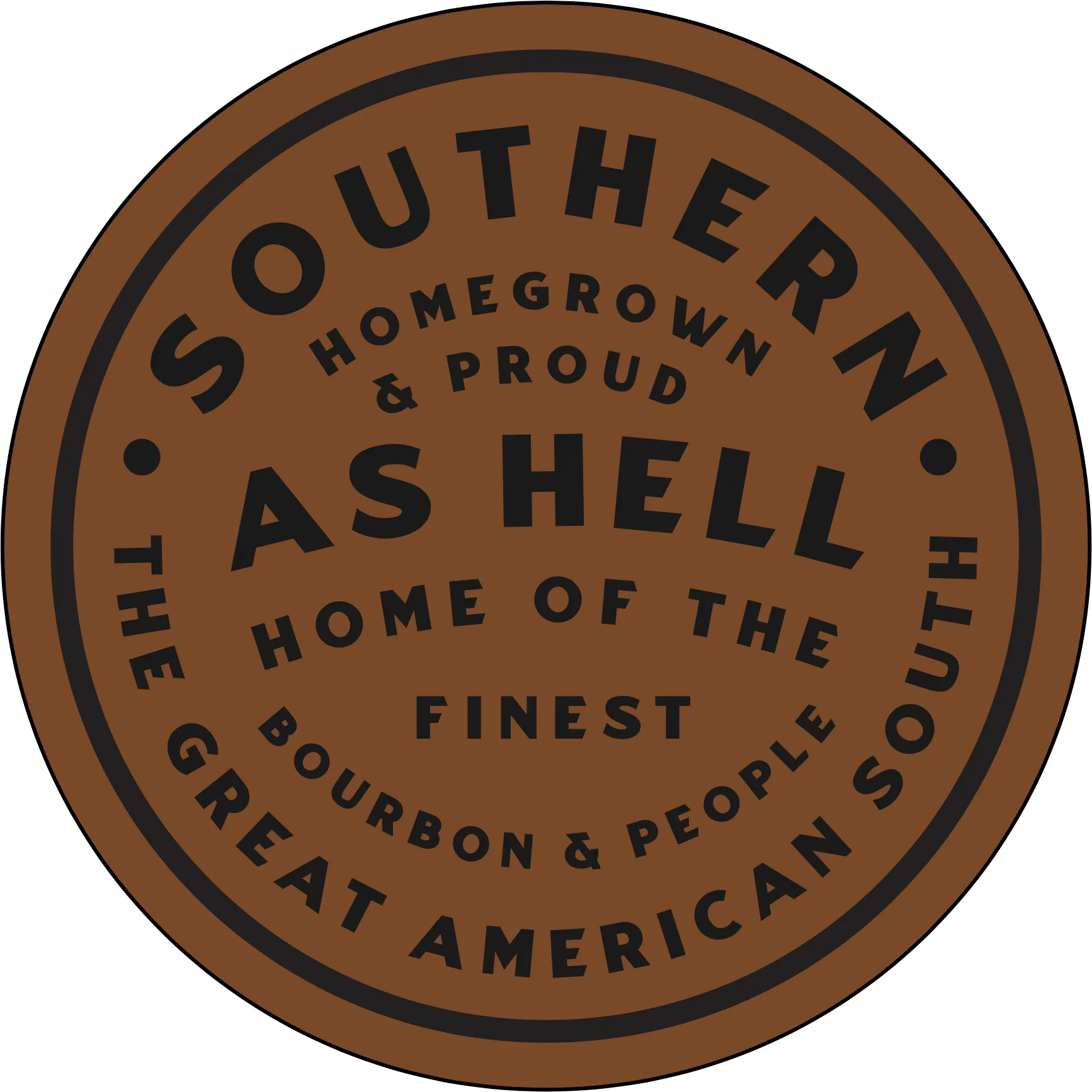 Leather Coaster - Southern as Hell