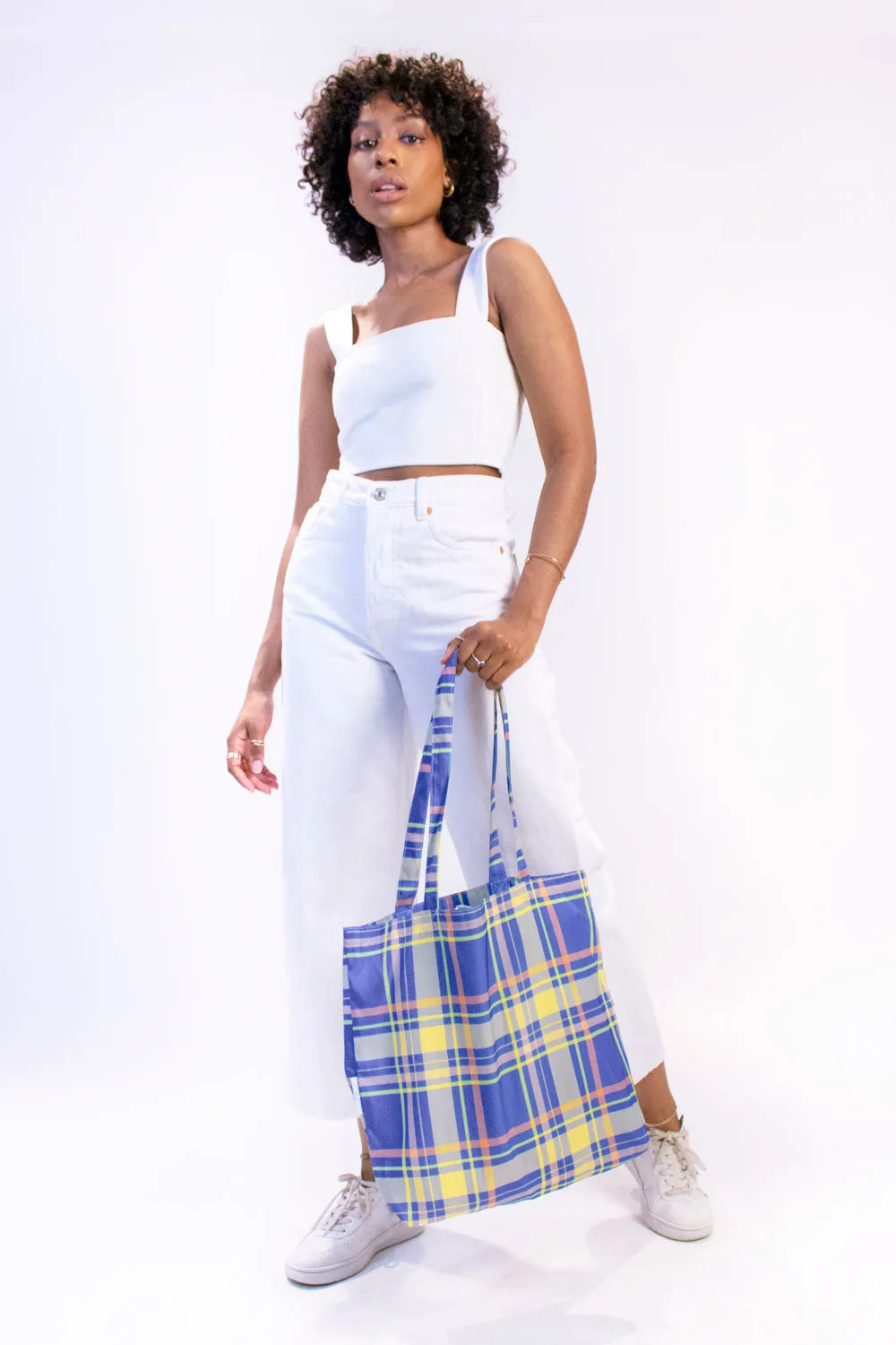 Madras Check | Recycled Tote