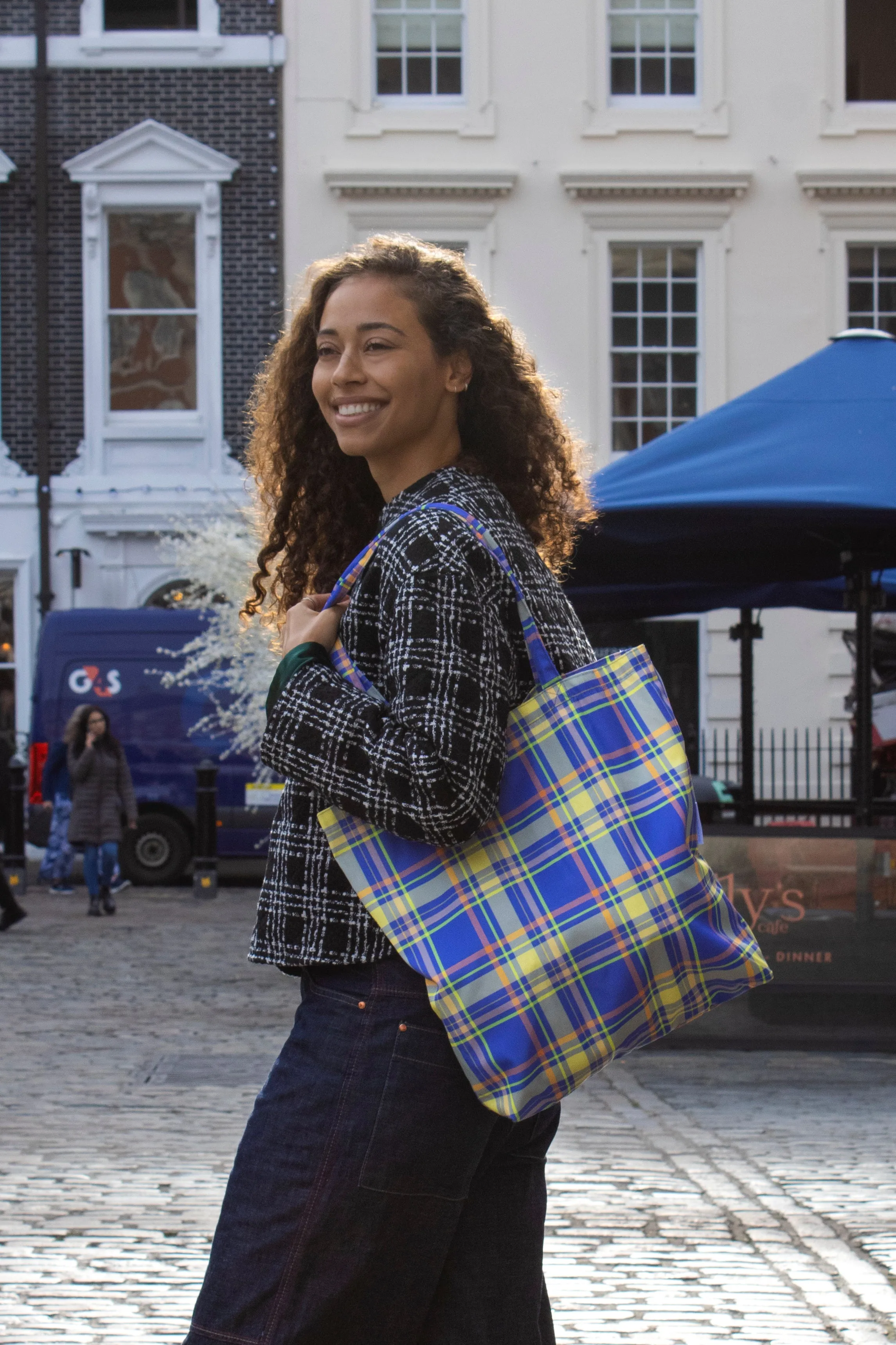 Madras Check | Recycled Tote