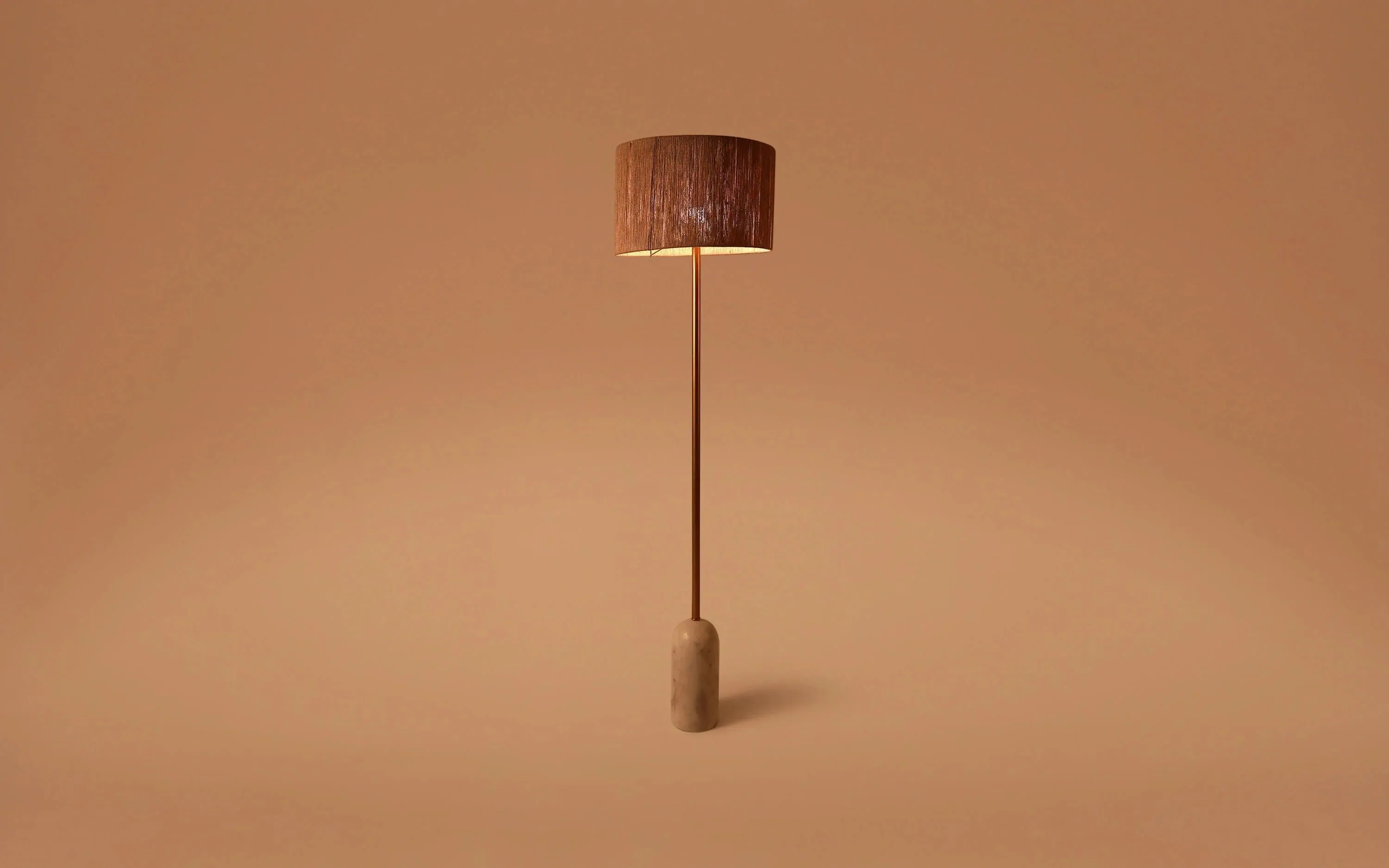 Marble Finished Fiber Floor Lamp Light For Living Room & Home Decor